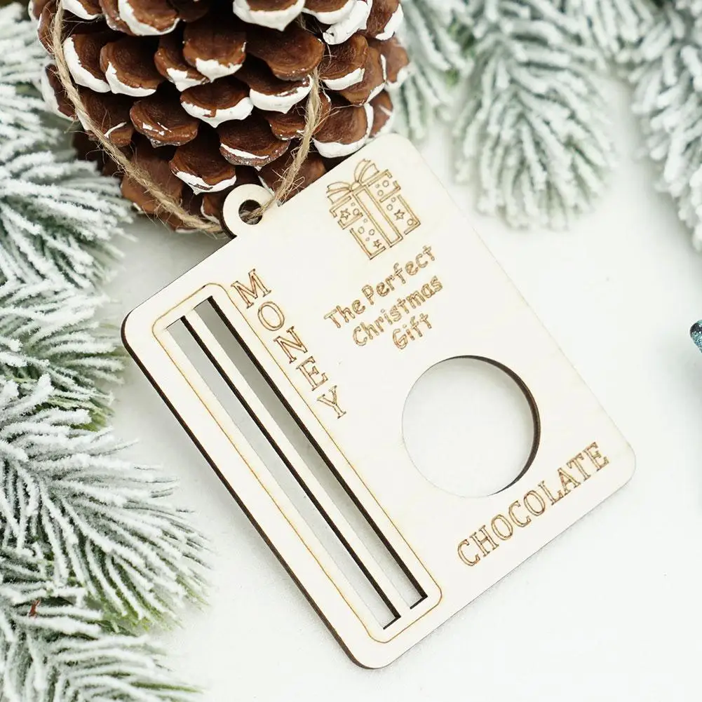 

Christmas Unique Money Holder Creative Christmas Tree Card Pocke Decoration Pendants Holder Gift Xmas Voucher I2R8