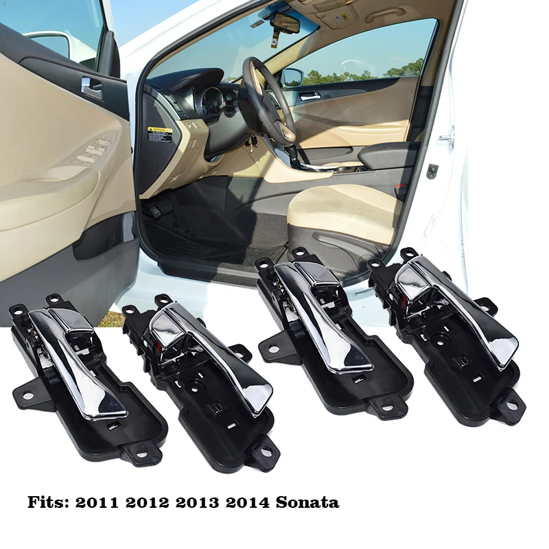 

1 комплект внутренней дверной ручки 826103S000 826203S010 для Hyundai Sonata 2011-2014, передняя, задняя, левая, правая