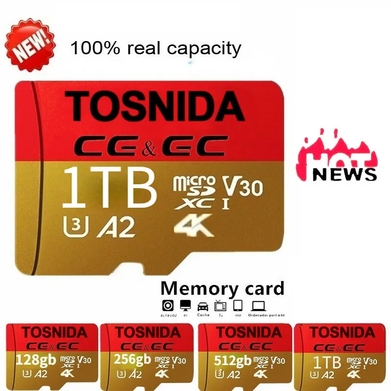 

High Speed Portable Micro SD HC Card 100% Original USB 512GB 256GB 1TB Drive Micro SD Micro SDHC 10 UHS-1TF Memory Card