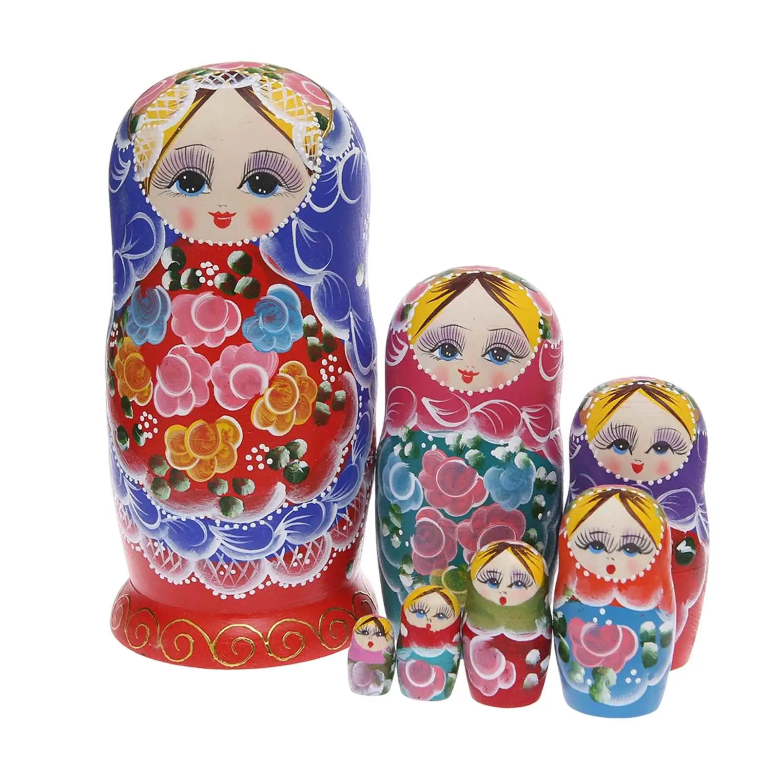 

Кукла-матрешка ручной работы, фигурки-игрушки, традиционные поделки, Мультяшные деревянные подставки-куклы для дома, коллекция украшений для стола
