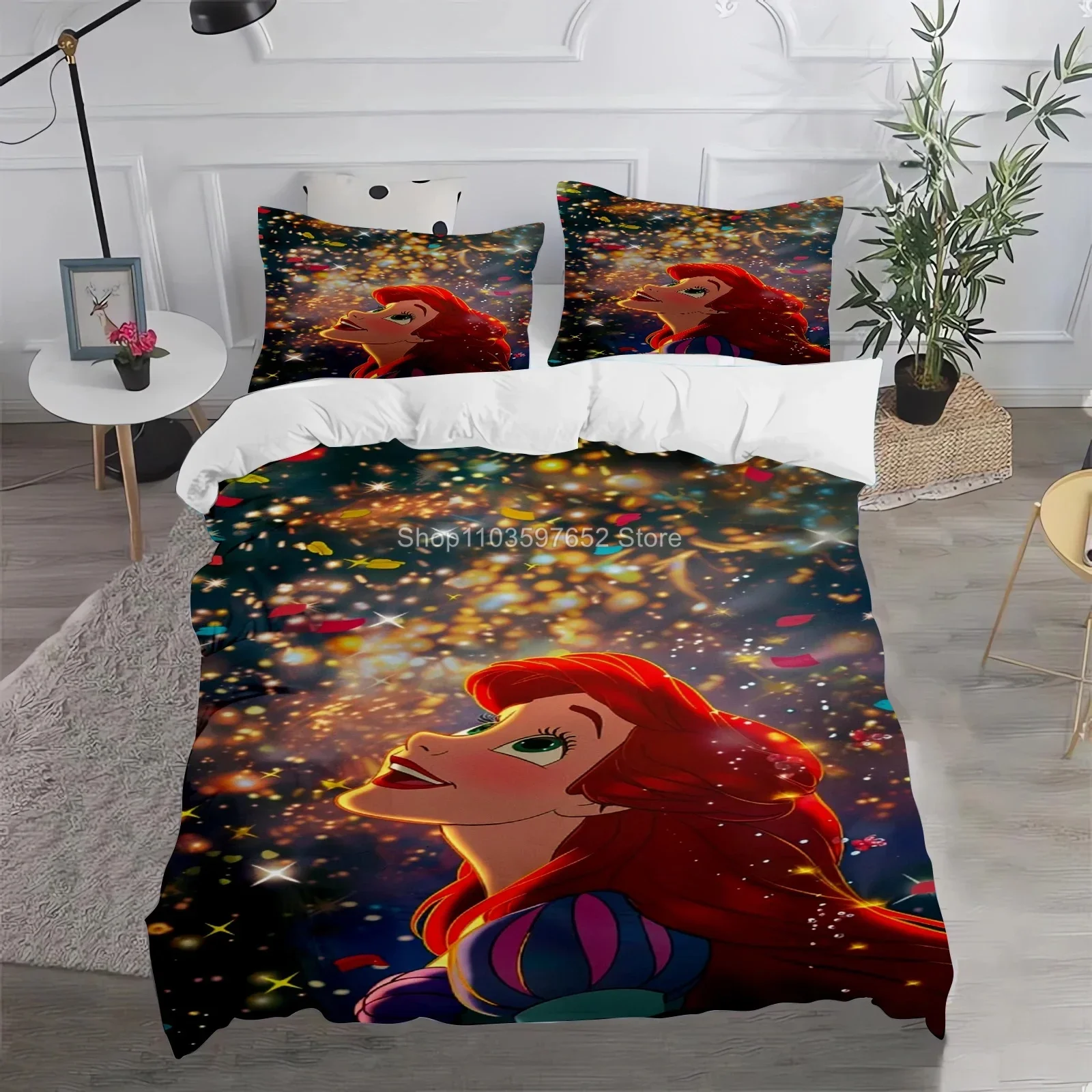 Детский комплект постельного белья с 3d-изображением красавицы и чудовища