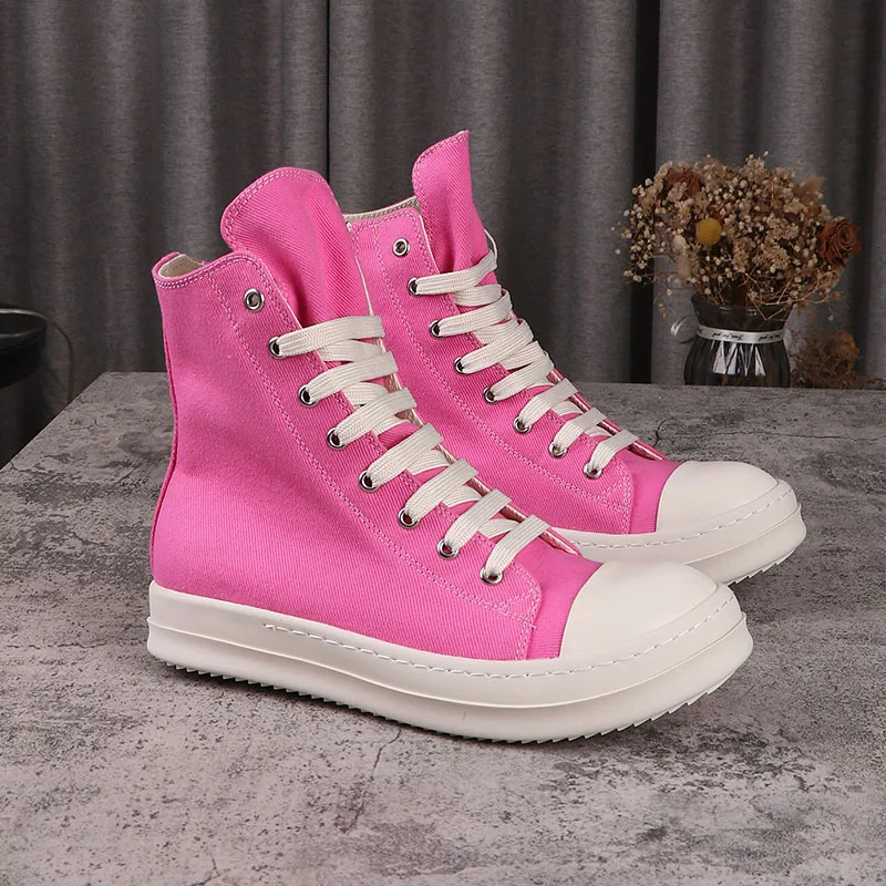 

Rick Brand RO Owens Мужская обувь с высоким верхом, холщовая обувь, мужская обувь для скейтборда, женские кроссовки