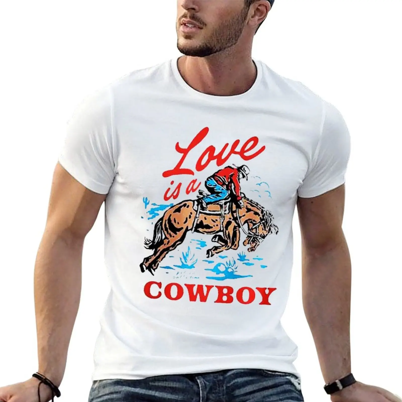 Фото Футболка Love Is A Cowboy Kelsea Ballerini, хлопковые футболки, мужские футболки из 100% хлопка, футболки в стиле аниме, футболки оверсайз №1