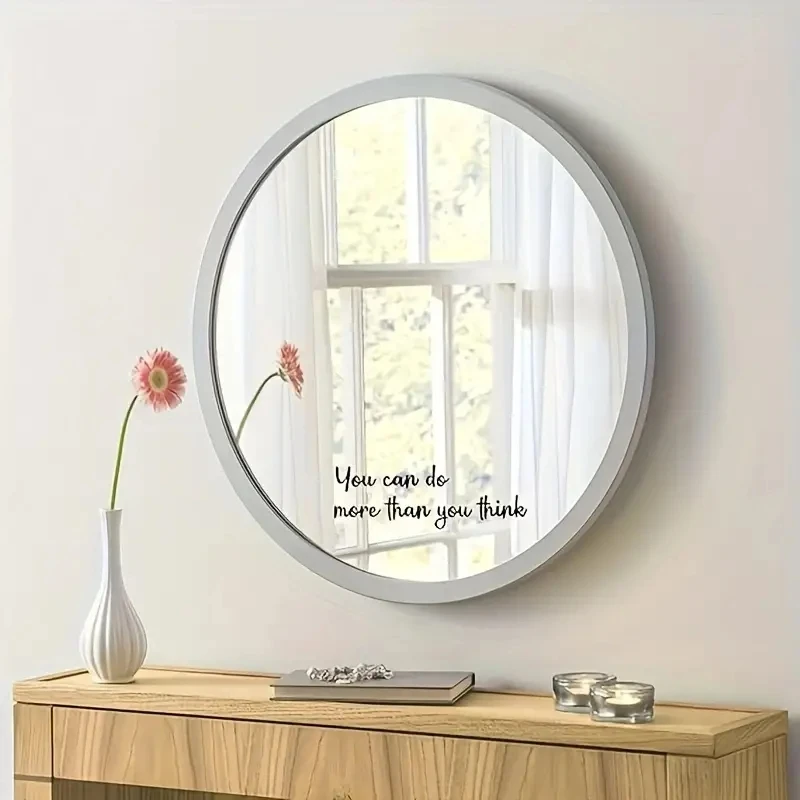 Надихающая Зеркальная Наклейка С Цитатой Черные Глянцевые Виниловые Наклейки На