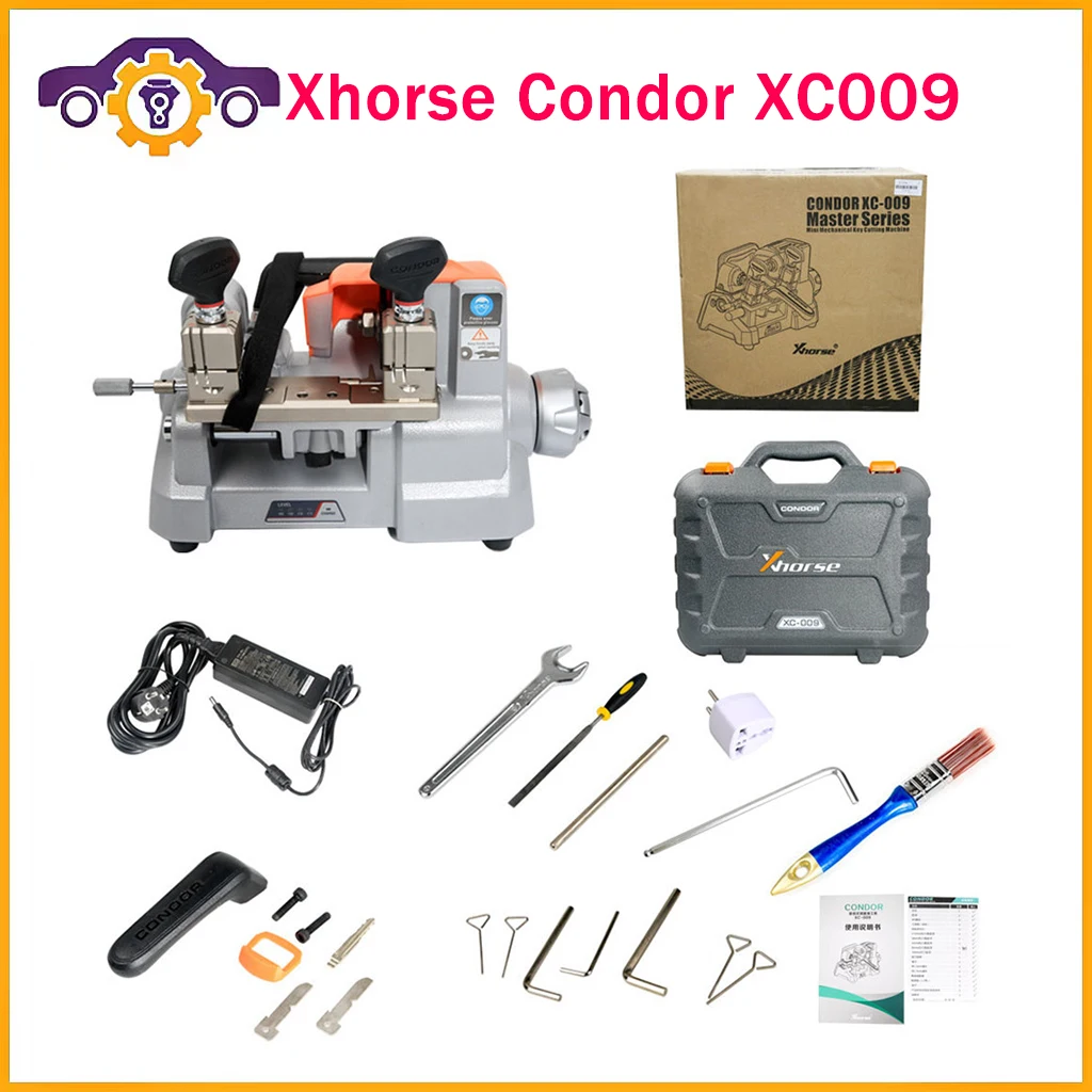 Xhorse Condor XC009 стандартная машина для резки ключей с батареей для односторонних и двусторонних клавиш дешевле, чем стандарта