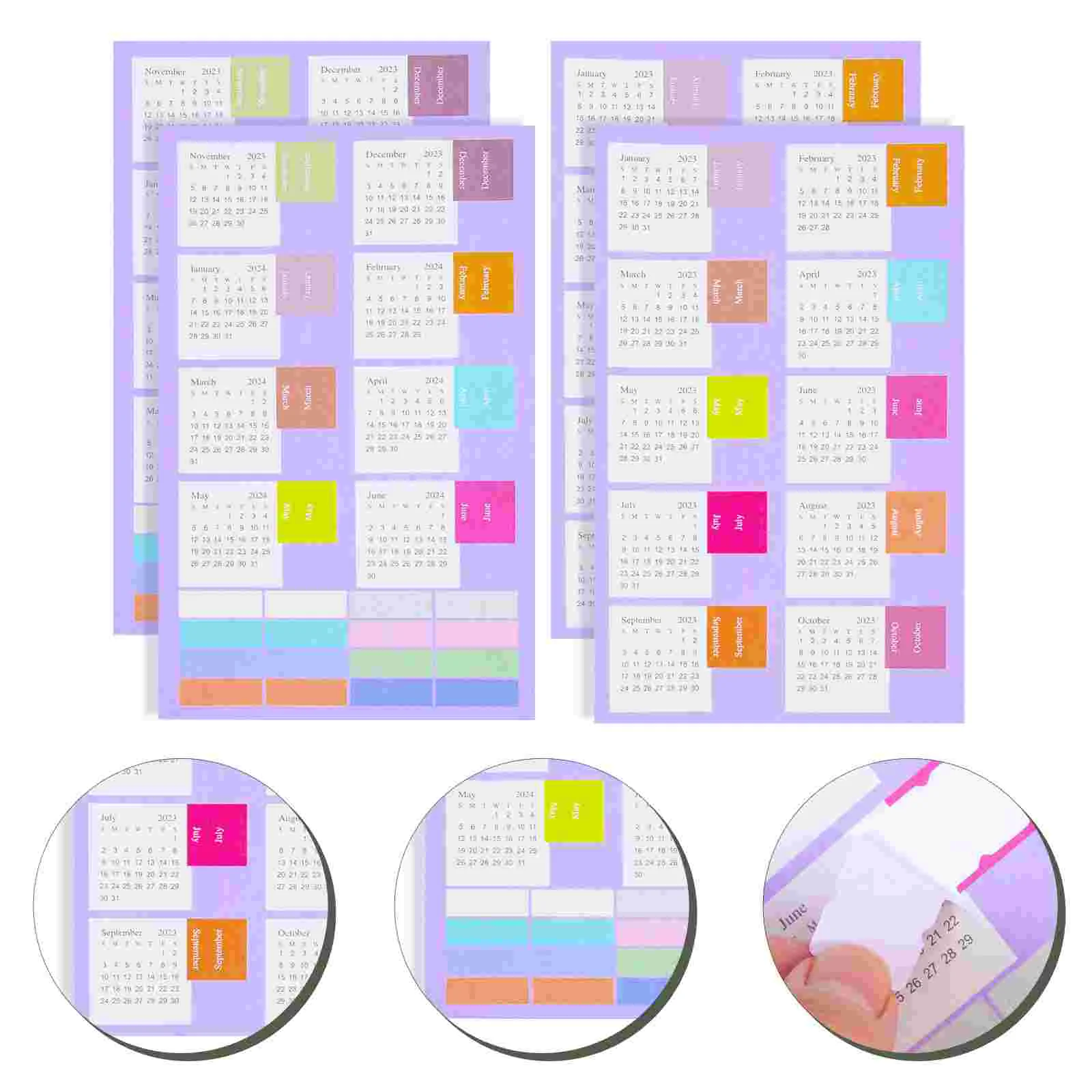 

Stickers Calendar Tabs Sticker Month Planner Monthly Adhesive Accessories Notebook Labels Notepad Daily Plan Tag Paper