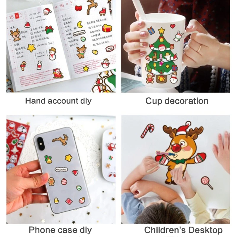 

Christmas Sticker Children's Cartoon DIY Stickers for Festival Birthday Party