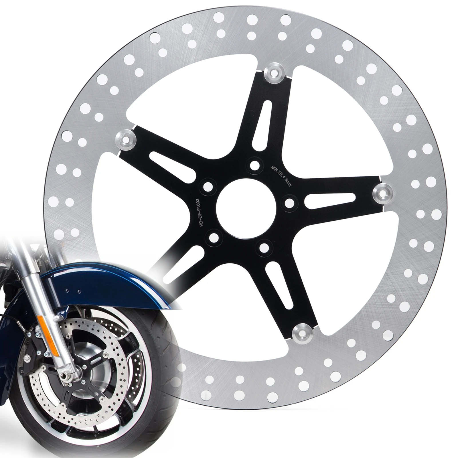 

Кронштейн ротора переднего тормозного диска Oversize 13 дюймов 14 дюймов 15 дюймов Fat Bob FXFB Heritage Classic FLHC FXLR Street Bob FXBB Softail 18-25 23 22