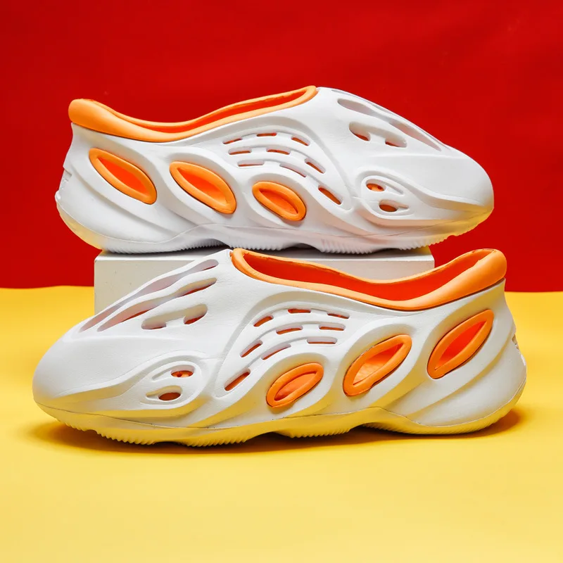 

Шлепанцы из ЭВА для мужчин и женщин, повседневные сандалии, Нескользящие, однотонные, летняя Уличная обувь, пляжные тапочки, сланцы