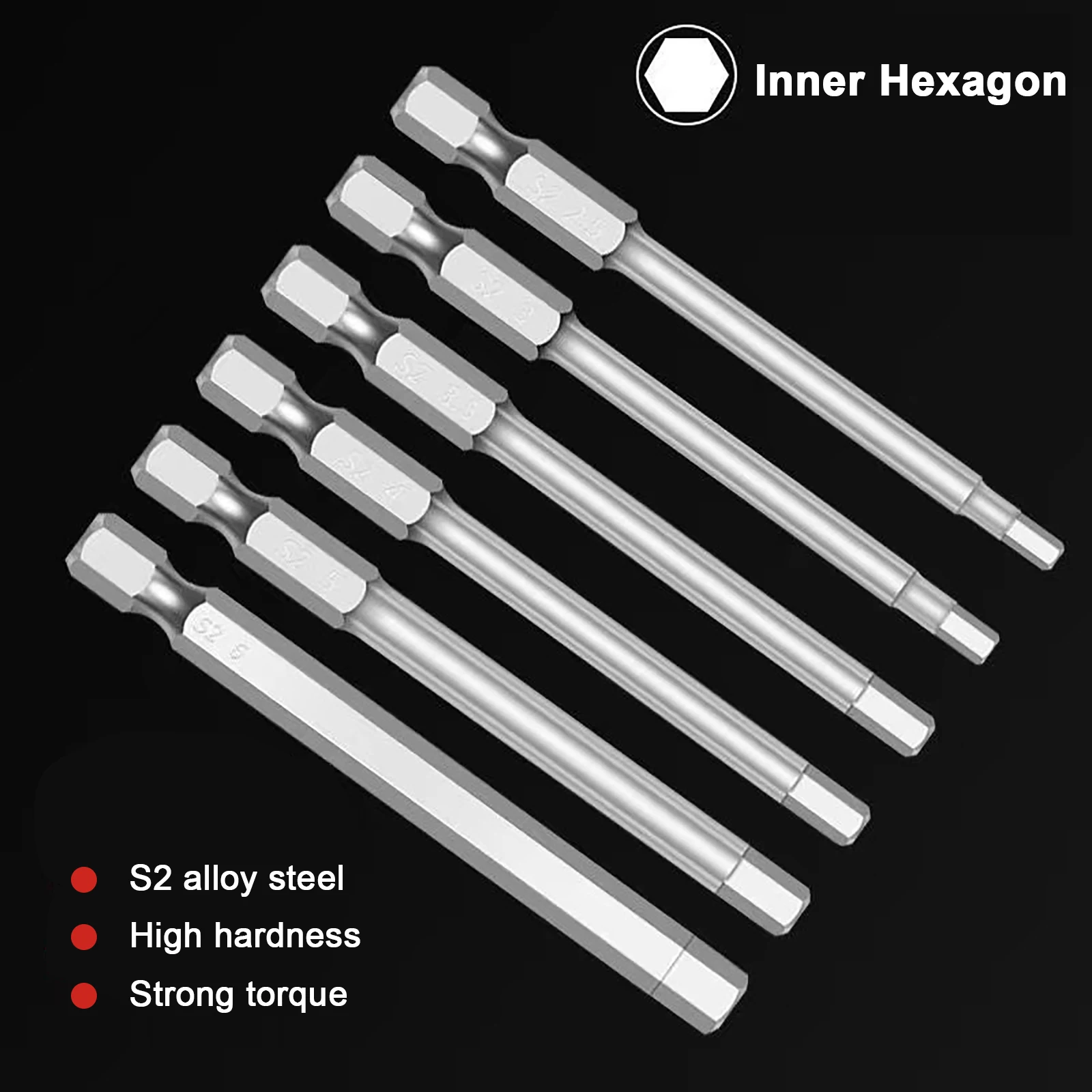 

1/4 Inch Hex Allen Wrench Drill Bits Socket Bit Magnetic Tip Steel 8/10pcs Metric Allen Screwdriver Bits
