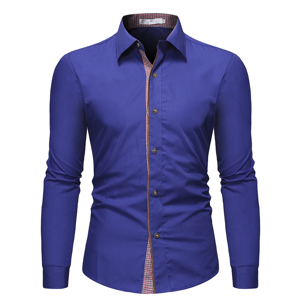 2022 Spring and Autumn Mens Shirts Casual Slim Fitting Long Sleeve  Shirts for Men
