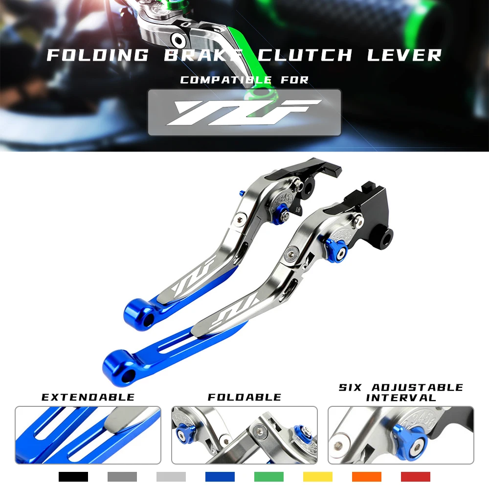 

For YAMAHA YZF R1/R1M 2015-2022 YZF-R6 2017-2020 CNC Motorcycle Brake Clutch Handle Levers Adjustable Extendable Folding Lever