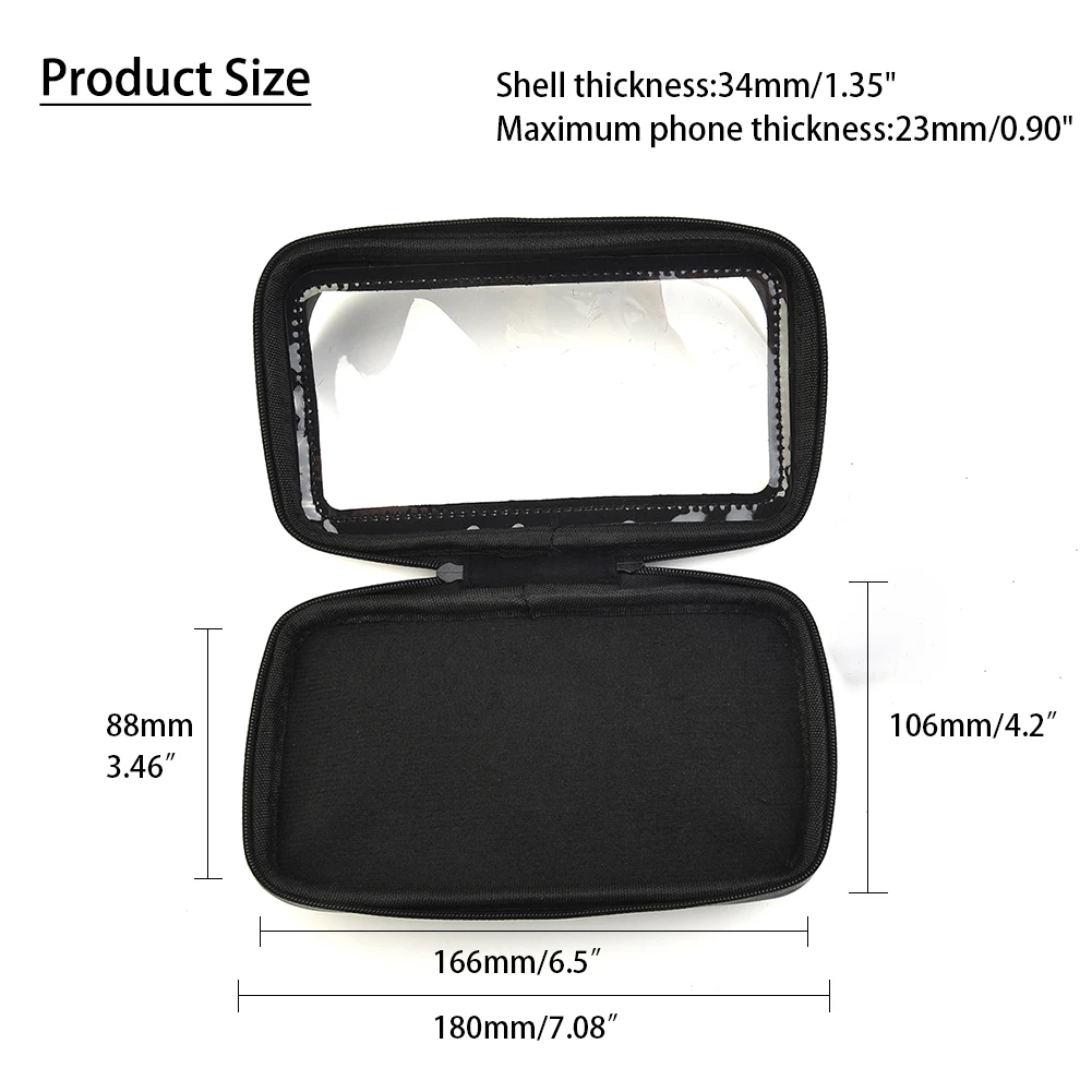 

Sun Visor Motorcycle Mobile Phone Holder Bag Waterproof Mountain Bike GPS Holder Suitable For Android IOS Mobile Phone Holder+D1