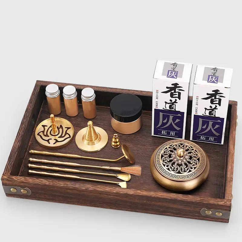 

Smoke Chinese Incense Burner Plate Retro Zen Mild Aromatic Incense Burner Aromatherapy Metal Porta Incienso Household Products
