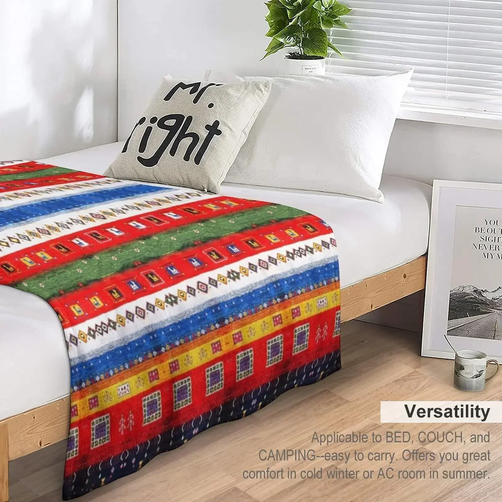 Цветное Андалузское традиционное марокканское винтажное одеяло с