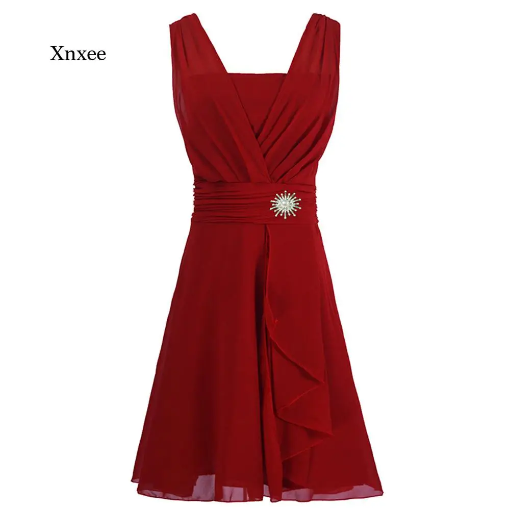 Женское бальное платье без рукавов с высокой талией и V-образным вырезом |