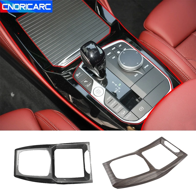 

Car Console Gear Shift Panel Frame Decoration Cover Trim For BMW X3 X4 G01 G02 2022 Interior Accessories Sticker