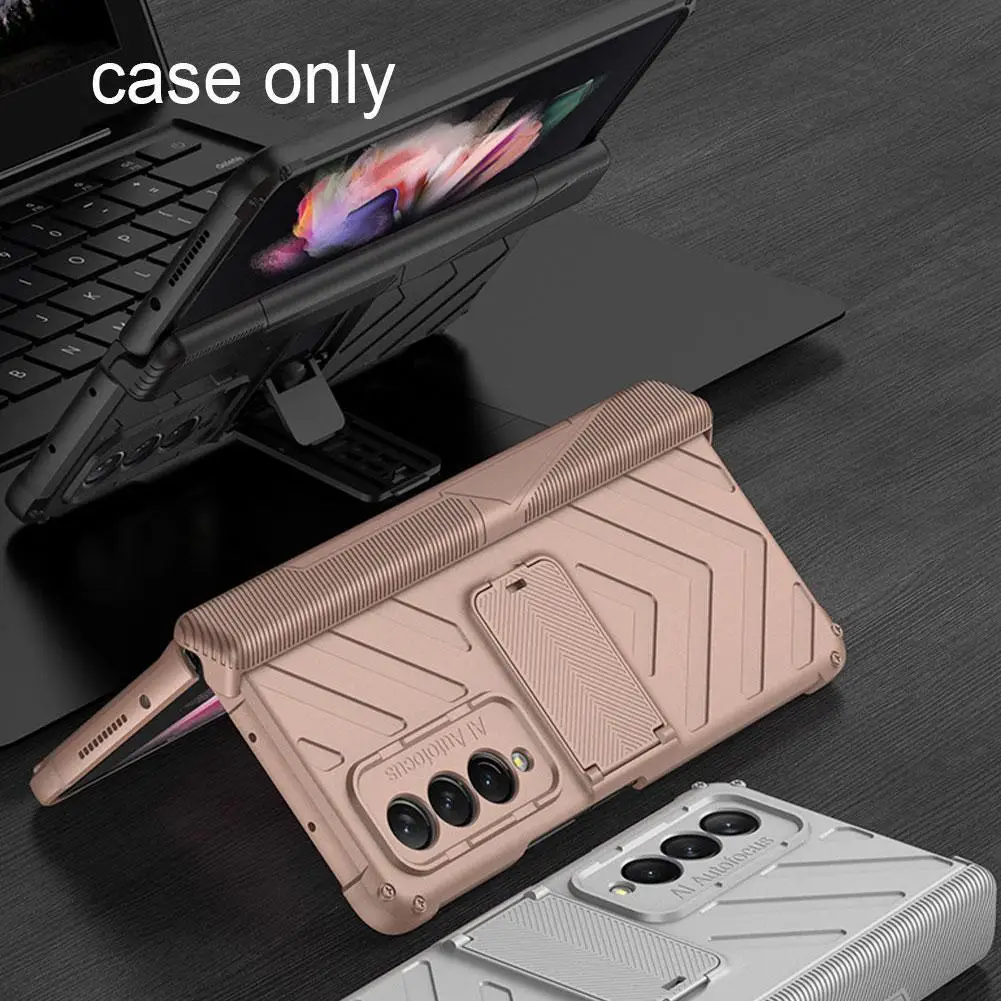 

Magnetic Hinge Adjustable Bracket Phone Case for Samsung Galaxy Z Fold 3 5G Fold3 Case Hard Plastic Armor Shockproof Stand Cover
