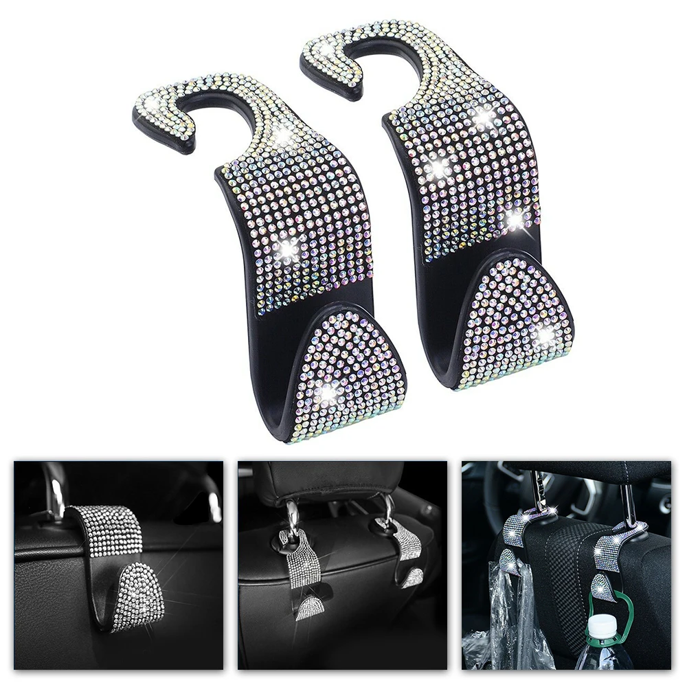 

Headrest Hooks Parts Rhinestone For Bag Grocery Holder New.high quality