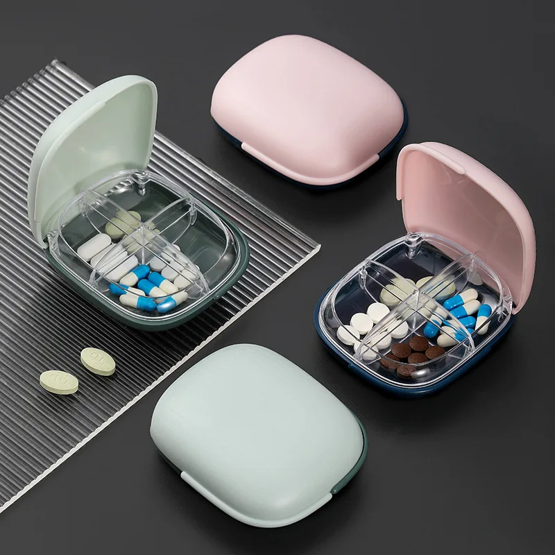 

Portable Medicine Box Mini Travel Pill Organizer Food Grade Materials Drug Dispenser