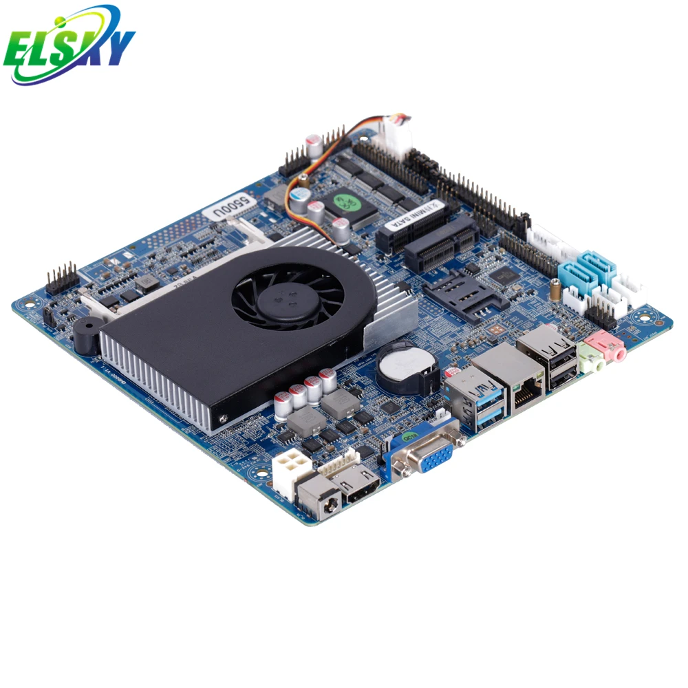 Материнская плата ELSKY QM9500 Core I5 I5-5200U Вентилятор HD-MI VGAdual 8 24-битный LVDS Поддержка