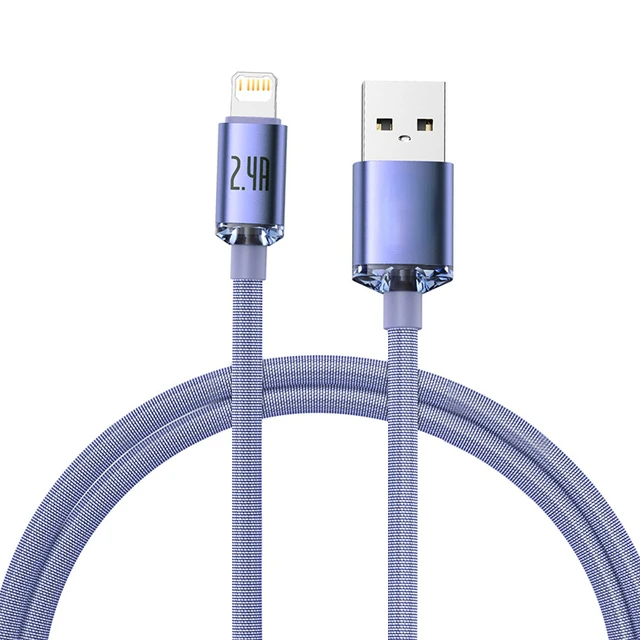 

Baseus USB Cable For iPhone 13 12 11 Pro Xs Max X Xr 8 7 Plus 2.4A Fast Charging Charger Wire Cord For iPad Pro Data Cable 2M