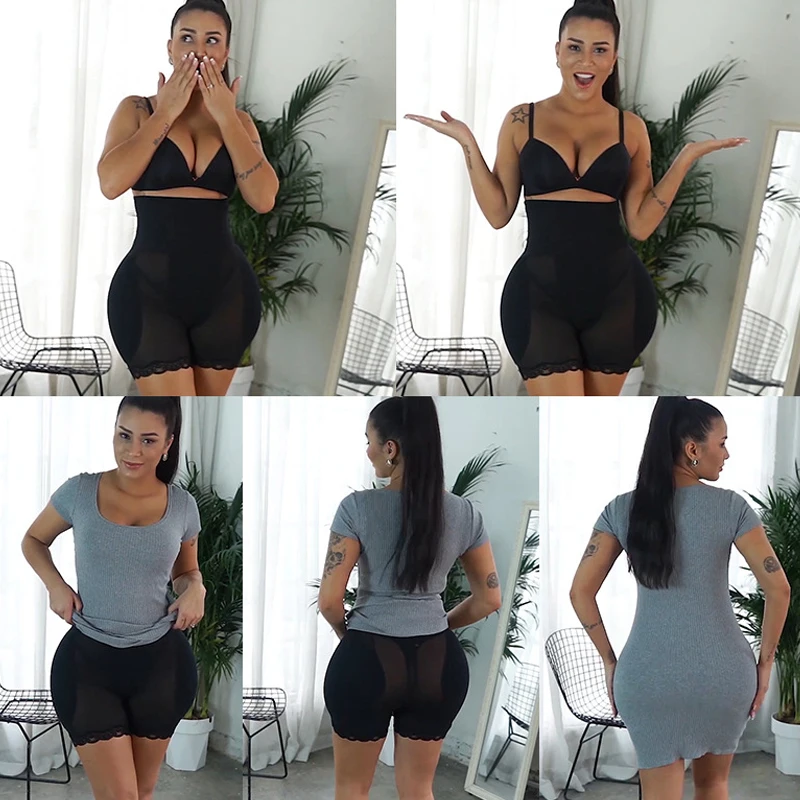 High Waist Hip Padded Shaping Panty Enhancer Butt Lifter Push Up Shorts Tummy Control Women Underwear Fake Ass Slimming Panties