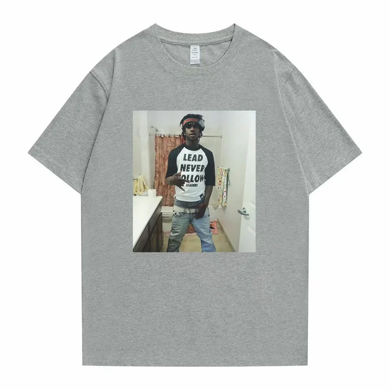 Футболка Rapper Chief Keef со свинцовыми надписями никогда не следуй за лидерами
