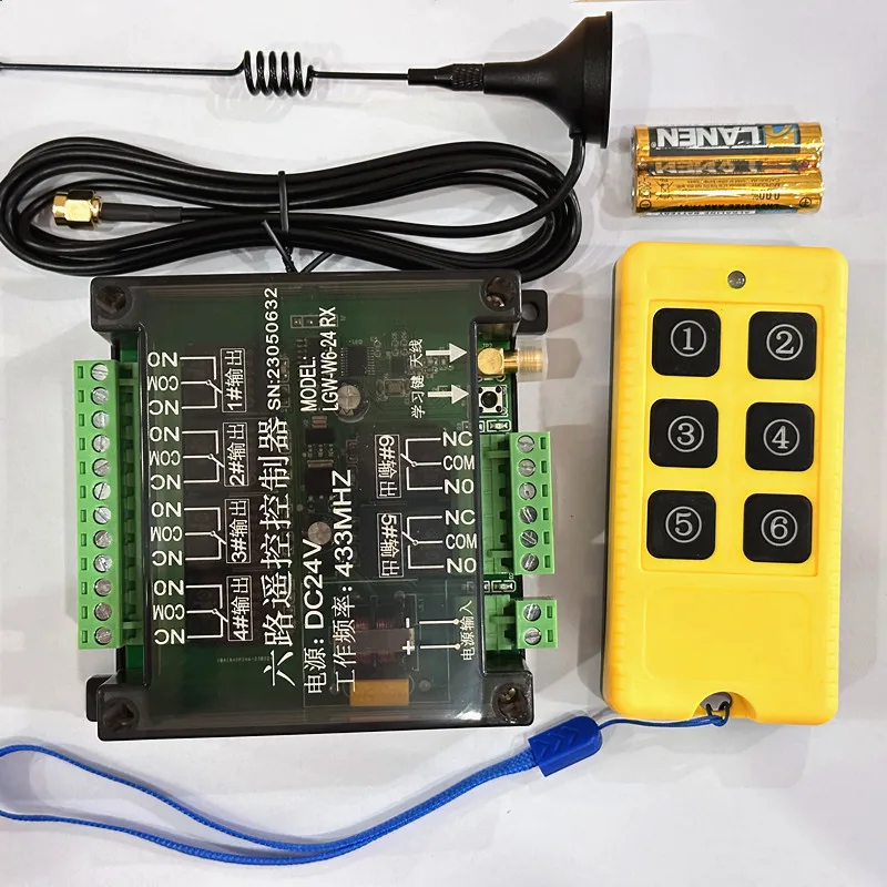

FSK RF433MHZ DC12V 6-канальный Промышленный Переключатель многофункциональный гидравлический клапан PLC контроллер поддерживает несколько выходов
