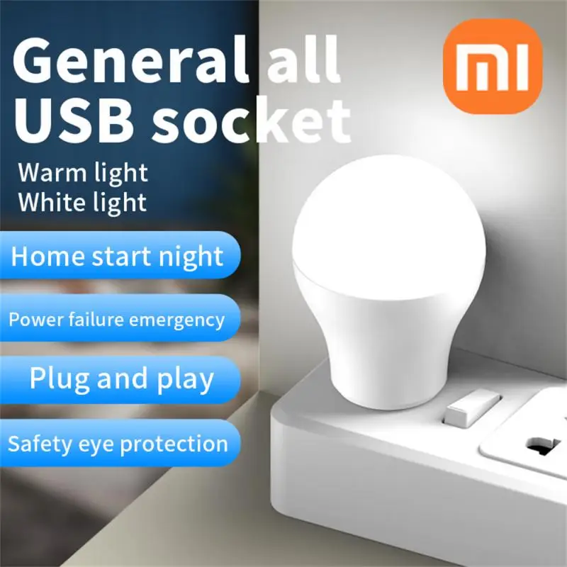 

Портативный Usb-светильник XIAOMI, мини-ночник Для Чтения, с круглым светом