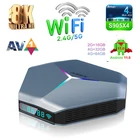 ТВ-приставка A95X F4, 5 шт., Amlogic S905X4 RGB светильник, Android 11 max, 4 Гб, 128 ГБ, 2,4G, , Wi-Fi BT4.2 vs H96 Max V11