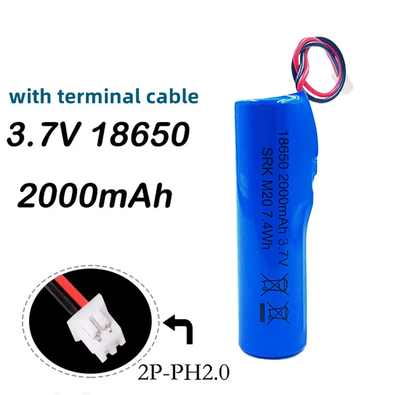 PURFIELD 3 7 В 2000 мАч литиевая аккумуляторная батарея 18650 литий-ионная с печатной