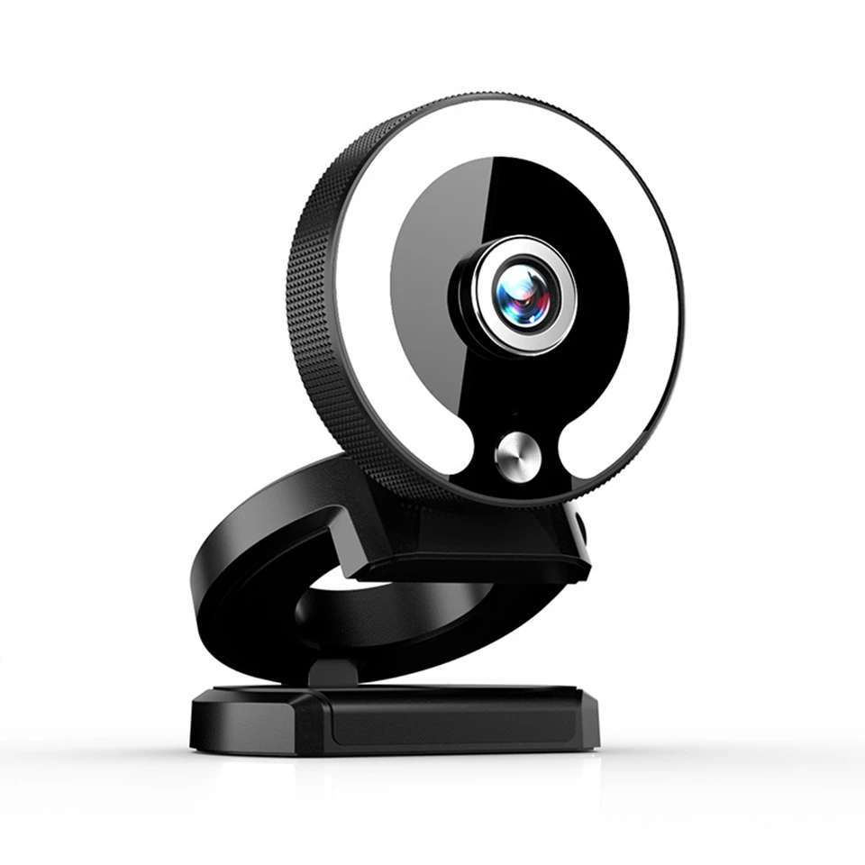 

Computer Webcam 1080P/2K/4K Hd Met Microfoon Verstelbare Vullen Lamp Usb Plug En Play Web Camera Voor Laptops Pc Live 006