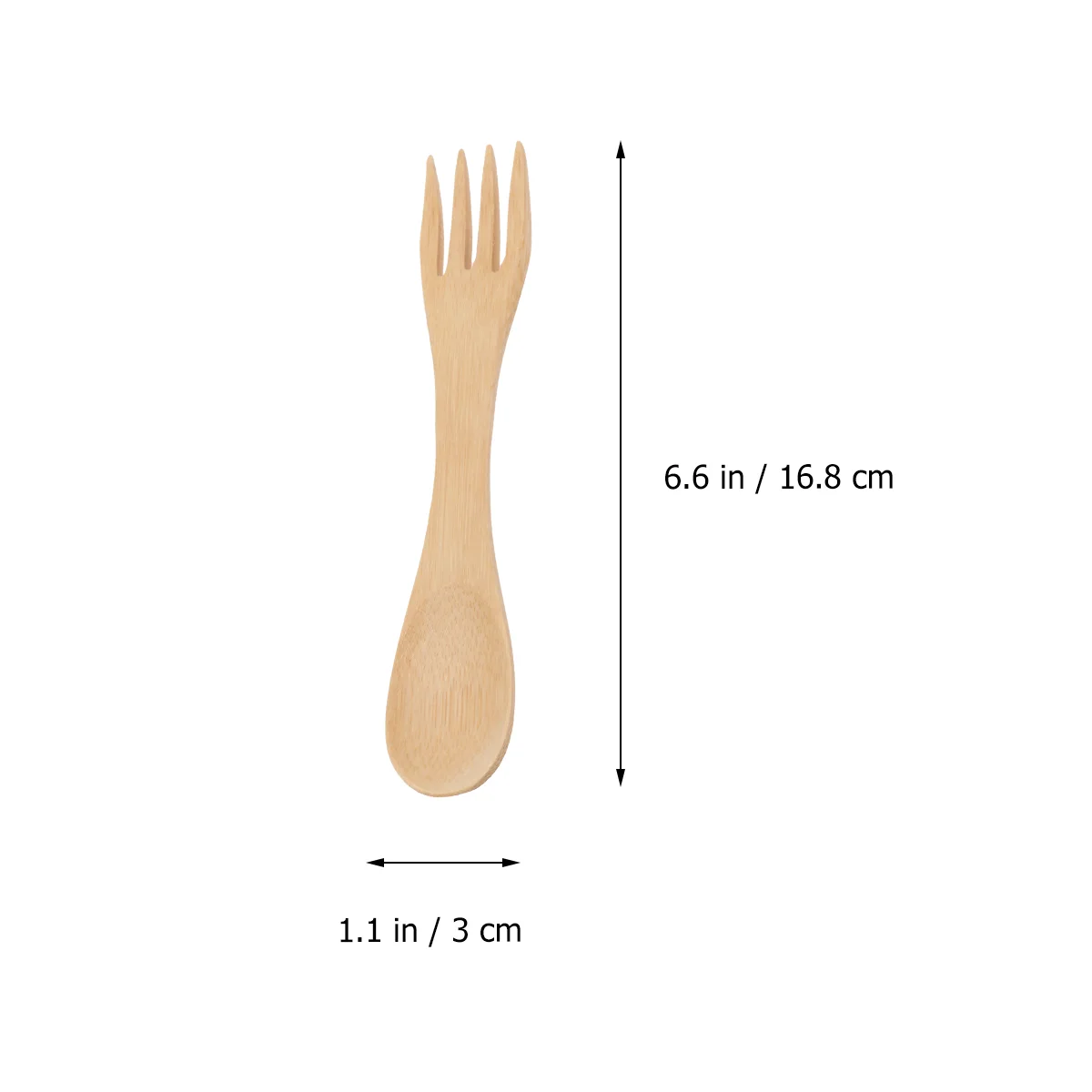 5 шт. детские столовые приборы деревянные ложки и вилки 2-в-1 одноразовые