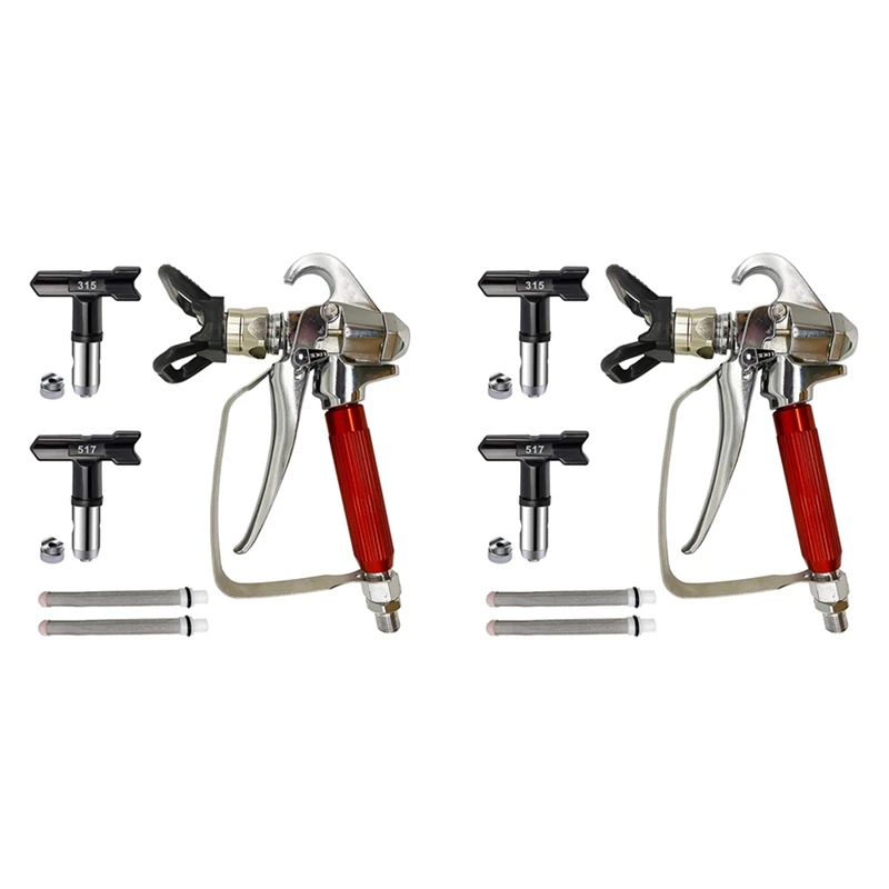 

HLZS-безвоздушный распылитель краски с 4 наконечниками для распыления краски (315517) и насадкой + 4 безвоздушными фильтрами для распылителя насо...