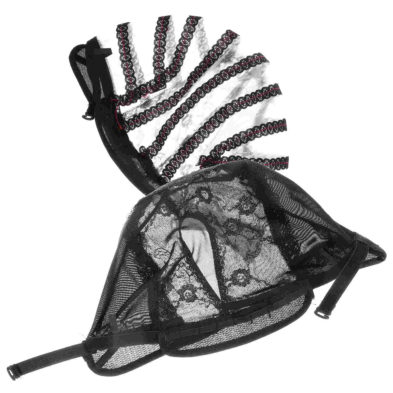 

2 Pcs Elastic Mesh U-shaped Net Caps Hats Braid Bonnet Weaving Dome Making Wigs Salon Breathable Adjustable Cover