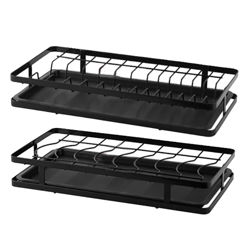 

Настенная подвесная черная металлическая стойка для сушки тарелок и Мисок