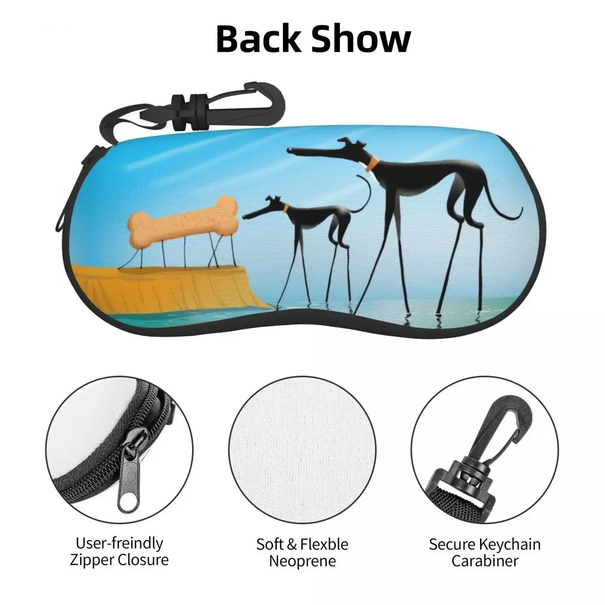 Сальвадор Дали Забавный борзая Lurcher футляр для очков портативный уиппет собака