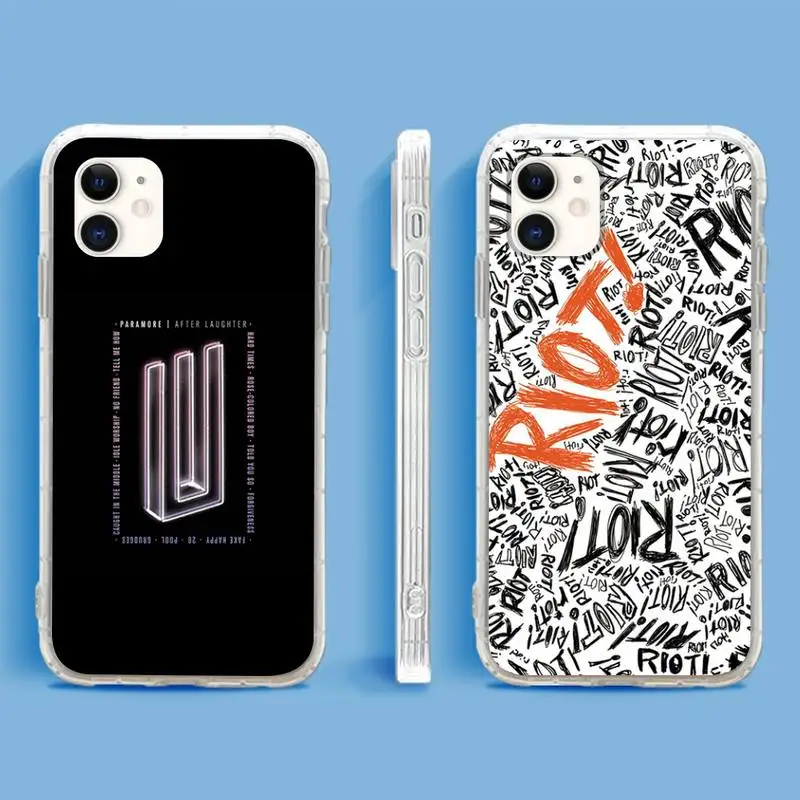 

Paramore Phone Case For iPhone 13 12 11Pro Max 11 XR XS Max X Mini 8 7 6 SE 2020 Soft Transparent Cover