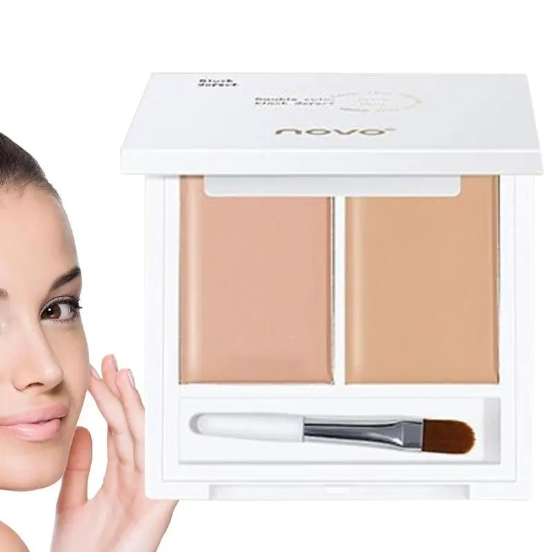 

Cream Concealer Palette Color Correcting Face Palette With 2 Colors Portable Contour Palette Long Lasting Makeup Supplies Full
