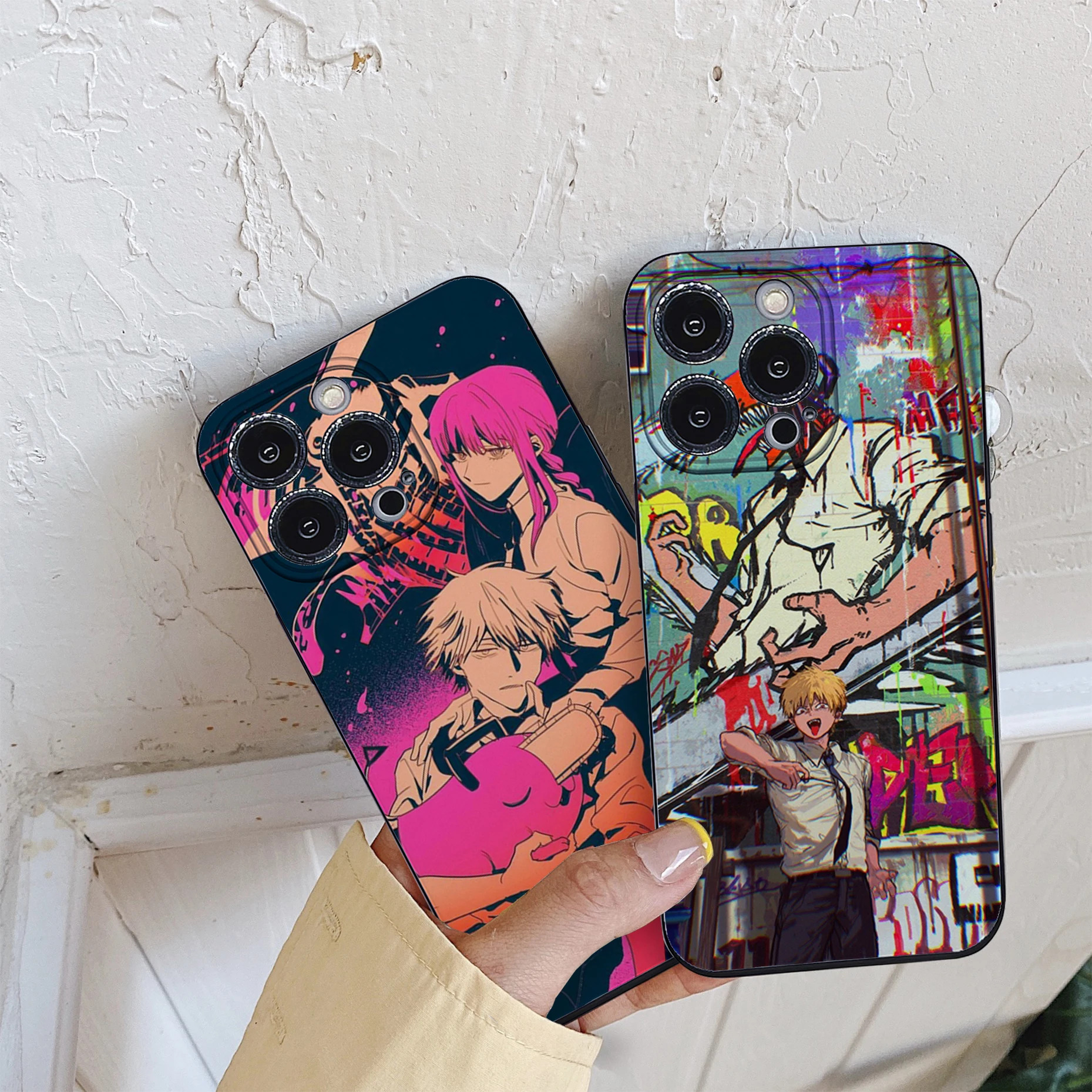 Силиконовый чехол для телефона с аниме бензопилой IPhone 13 12 Mini 11 14 Pro Max 8 7 Plus Xs Xr Se 2022 -