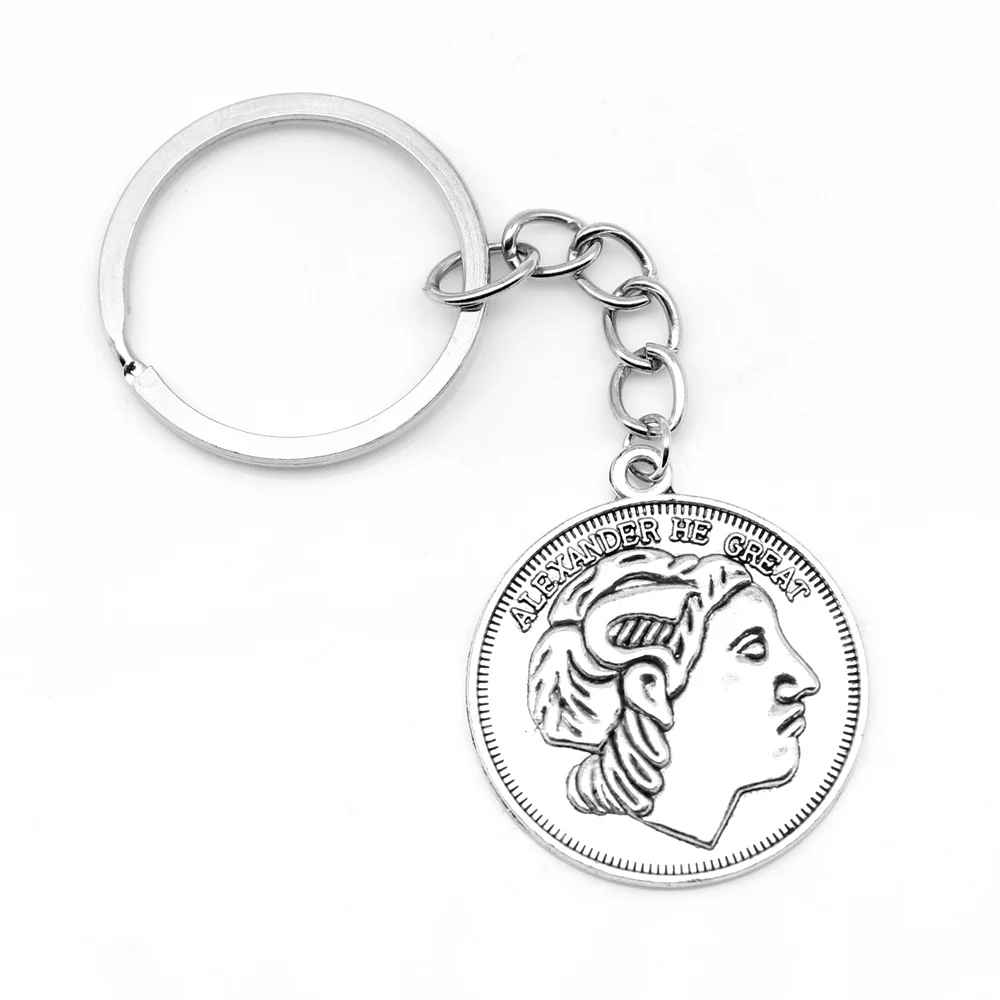 

1pcs Antique Silver Color 29x33mm Round Character Avatar Keychain Handmade Jewerly Diy