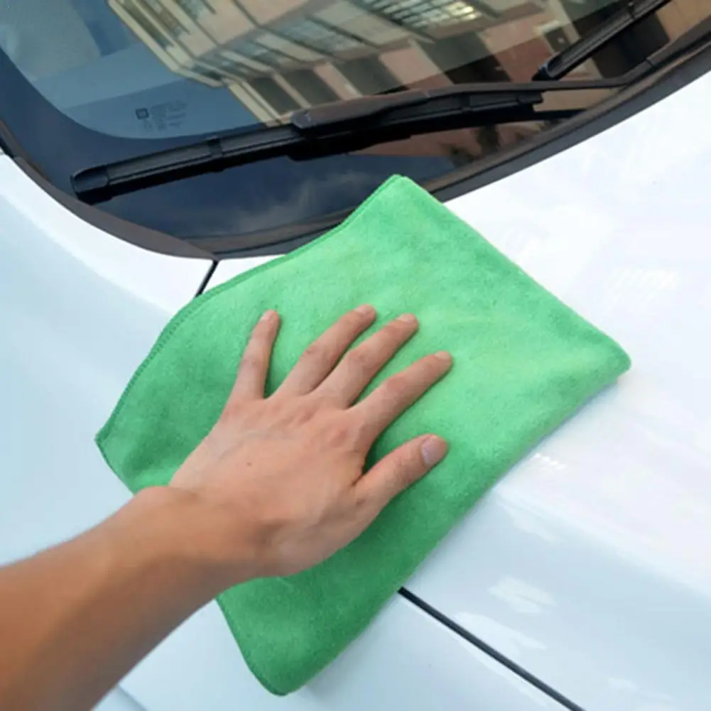 

1 PC Green 30*30cm Microfiber Car Cleaning Towel Automobile Motorcycle Washing Glass Household Cleaning Small Towel