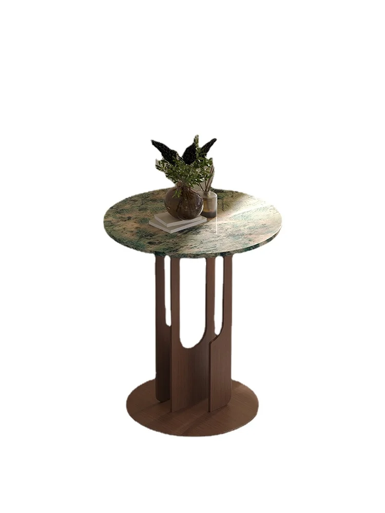 

High-End Affordable Luxury Minimalist Marble Side Table Living Room Sofa Corner Table Mini Small Coffee Table