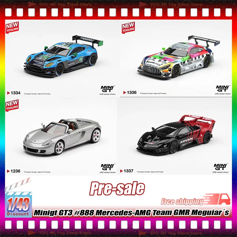 Фото Металлическая модель 1:64 Minigt # 1336 Mercedes Gt3 # Коллекционная модель автомобиля 888 Team Gmr Meguiar'S для коллекционеров, для домашнего декора, на заказ, игрушки, подарки №1