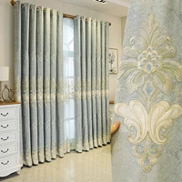 european curtains shading nordic style simple bedroom living room thickened chenille embroidered curtains finished high end