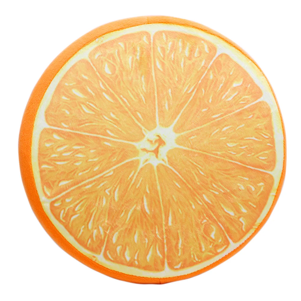 

New Soft Seat Pad Round Pillow Plush Cushion Orange Fruit Shaped Toys Seat Pad Round Stuffed Toy Girl Gifts Home Decorations
