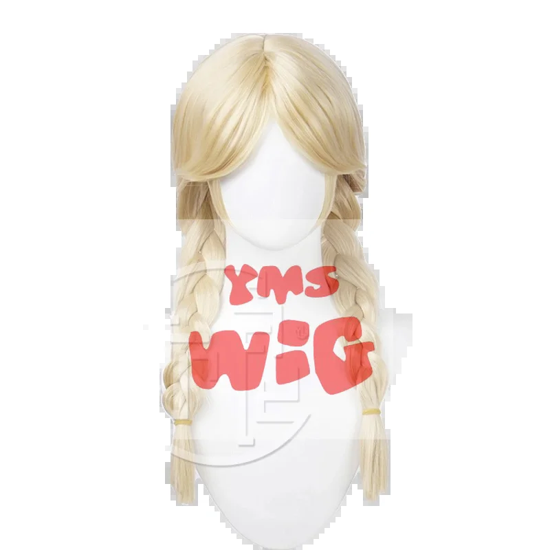 Game Identity V Toy Merchant Anne Lester Косплей Парик Желтый Двойная Коса Волосы Термостойкие