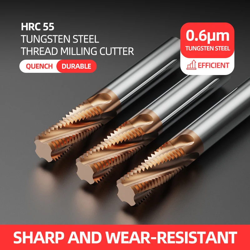 

55 degree thread milling cutter milling cutter carbide metric tungsten steel milling cutter full tooth type M4M5M6M8M10M12M14M20