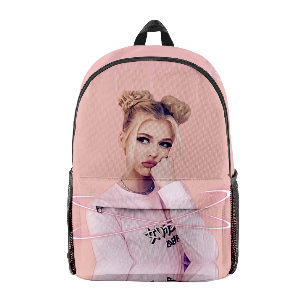 

Harajuku Novelty Trendy Cool Loren Gray Student Notebook Backpacks 3D Printed Oxford Waterproof Boys/Girls Travel Bags